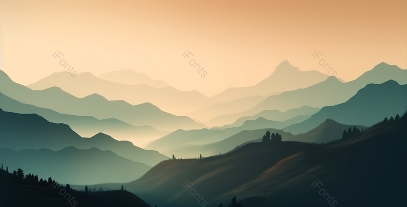 蜿蜒雄壮新中式蓝色水墨意境山水画,插画/手绘图,插画/手绘图库,插画/手绘图下载,插画/手绘